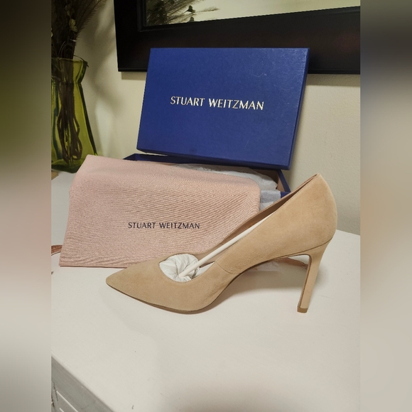 NWT Stuart Weitzman Anny 85 Pump Adobe Sue-Suede Size 8.5 B